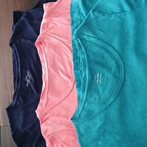 Lot of 3 J.Crew Vintage Cotton short sleeve tees